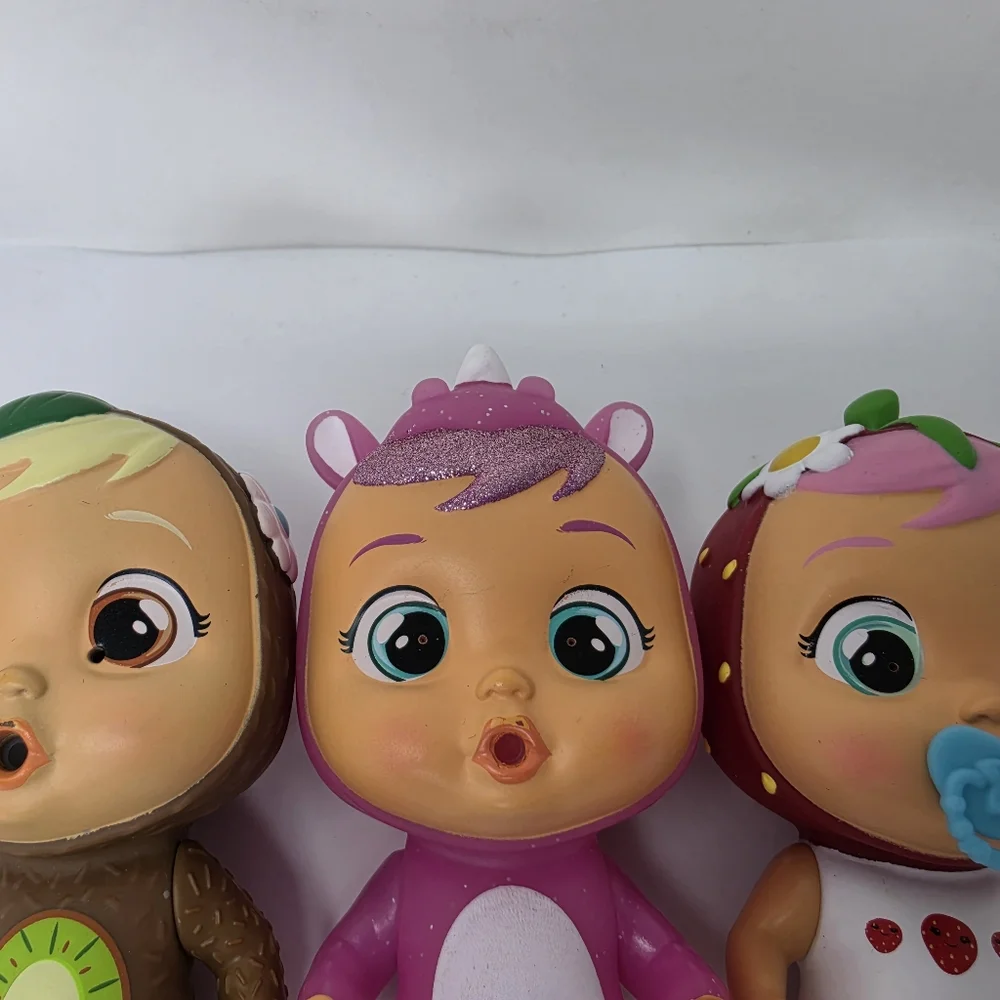 IMC Toys Cry Babies Baby Doll Unicorn Strawberry Kiwi Lot of 3